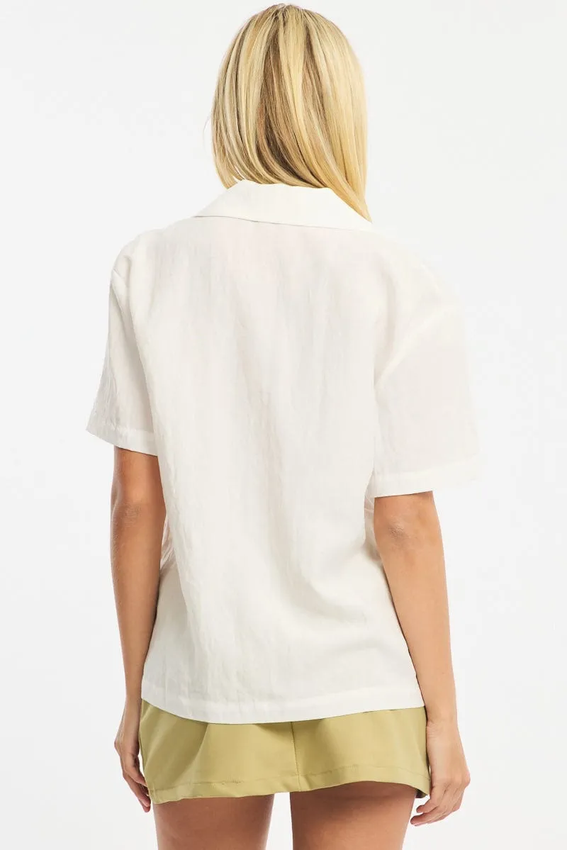 White Jacket Short Sleeve sold by Ally Fashion product image thumbnail 4