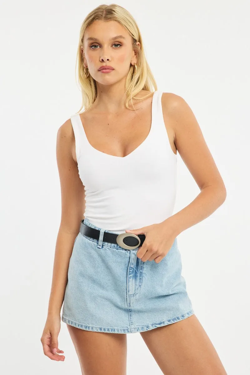 Black Oval Buckle Belt sold by Ally Fashion