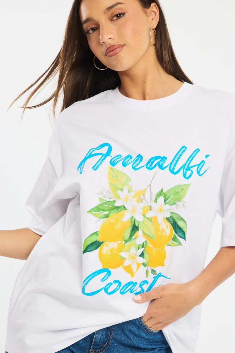 White Graphic Tee Short Sleeve sold by Ally Fashion product image thumbnail 5