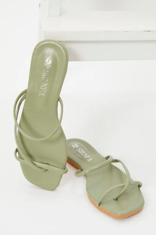 Green Strappy Slide sold by Ally Fashion