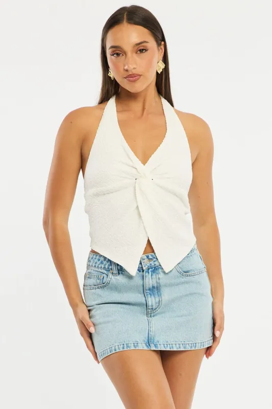 Denim Mini Skirt Mid Rise Regular Fit sold by Ally Fashion