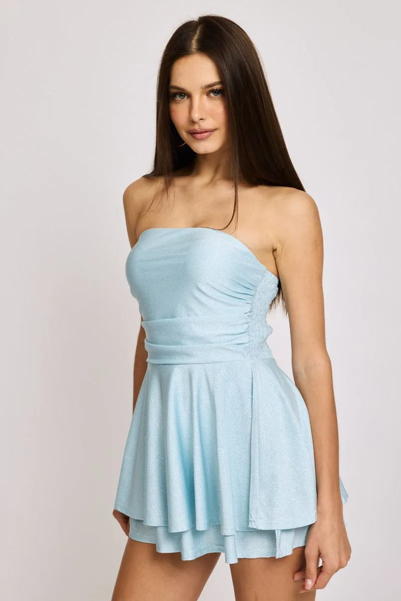 Blue Playsuit Strapless sold by Ally Fashion product image thumbnail 3