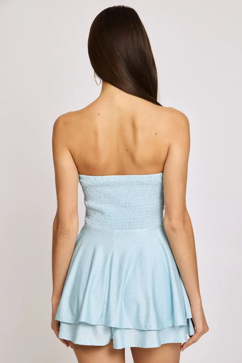 Blue Playsuit Strapless sold by Ally Fashion product image thumbnail 4