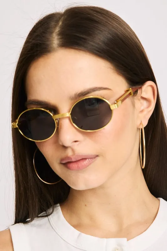 Grey Oval Sunglasses sold by Ally Fashion