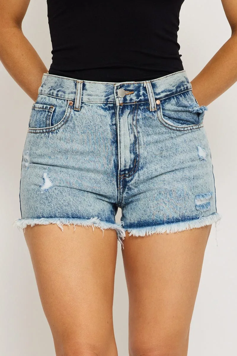 Denim Relaxed Shorts Mid Rise sold by Ally Fashion product image thumbnail 2