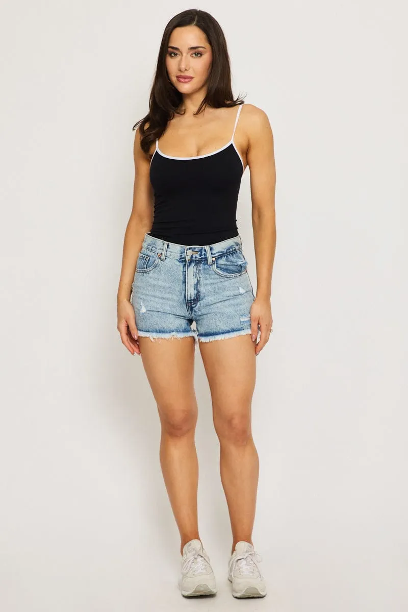 Denim Relaxed Shorts Mid Rise sold by Ally Fashion product image thumbnail 3