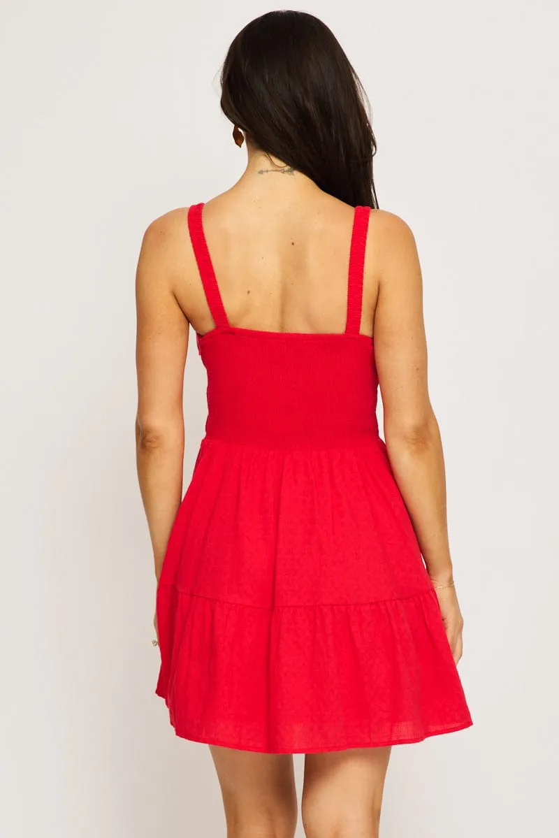 Red Fit And Flare Dress Mini sold by Ally Fashion product image thumbnail 4