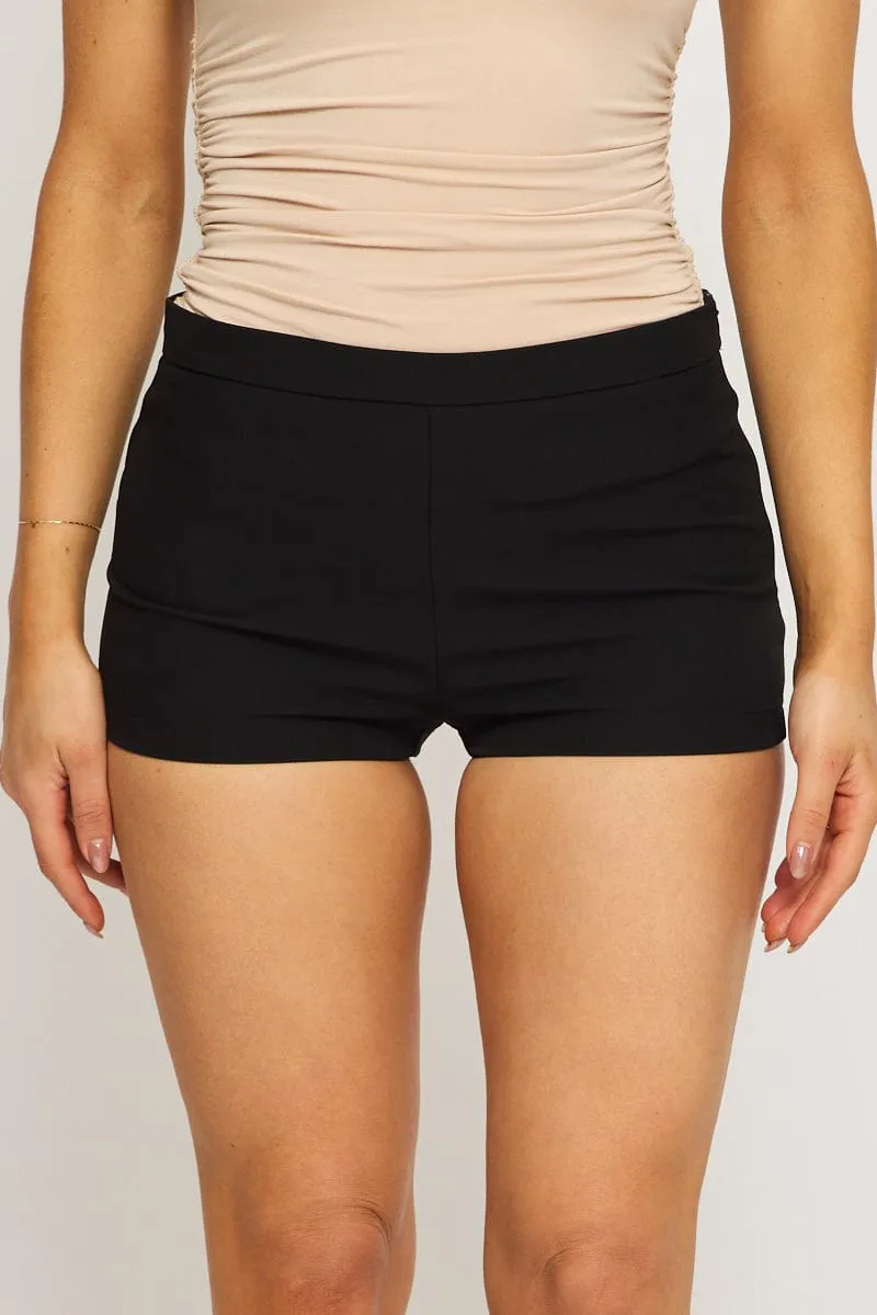 Black Shorts Mid Rise sold by Ally Fashion product image thumbnail 2