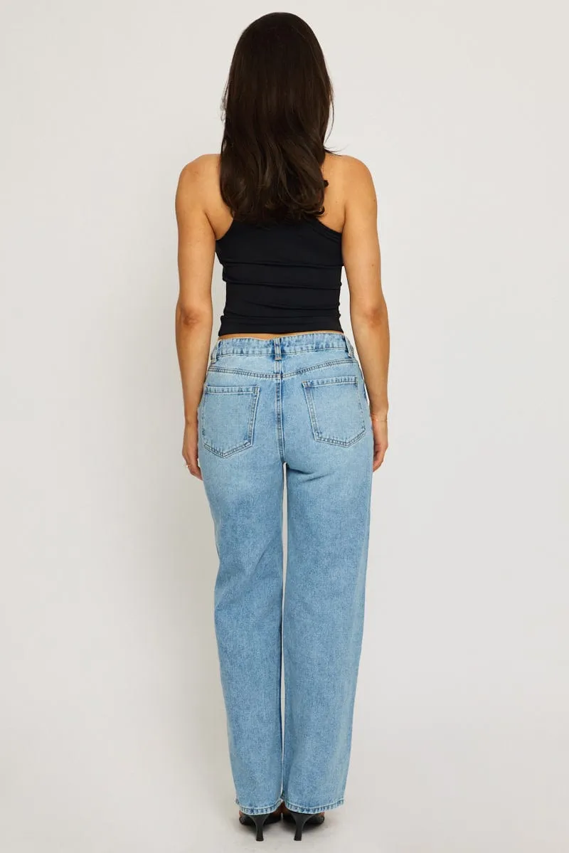 Denim Baggy Jeans Mid Rise sold by Ally Fashion product image thumbnail 5