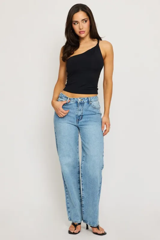 Denim Baggy Jeans Mid Rise sold by Ally Fashion