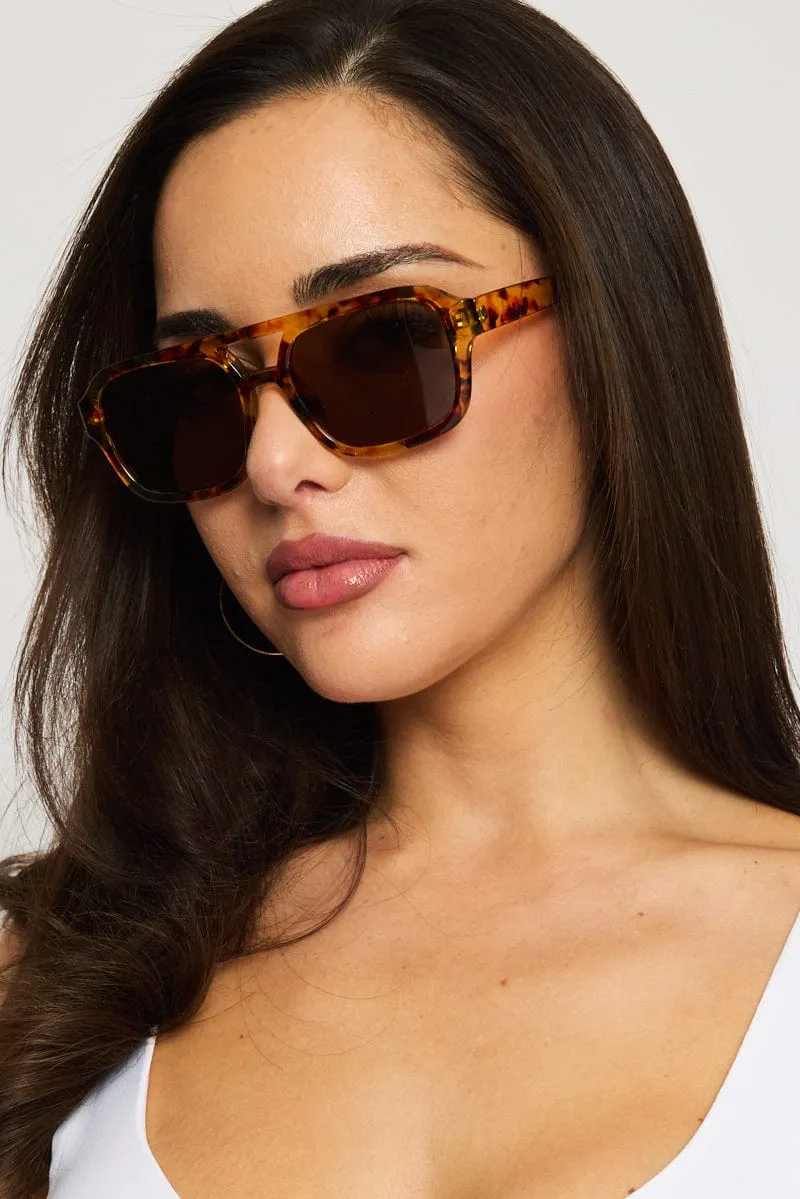 Brown Animal Print Fashion Sunglasses sold by Ally Fashion product image thumbnail 2