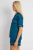 Blue Satin Pj Contrast Piping Pyjama Set sold by Ally Fashion