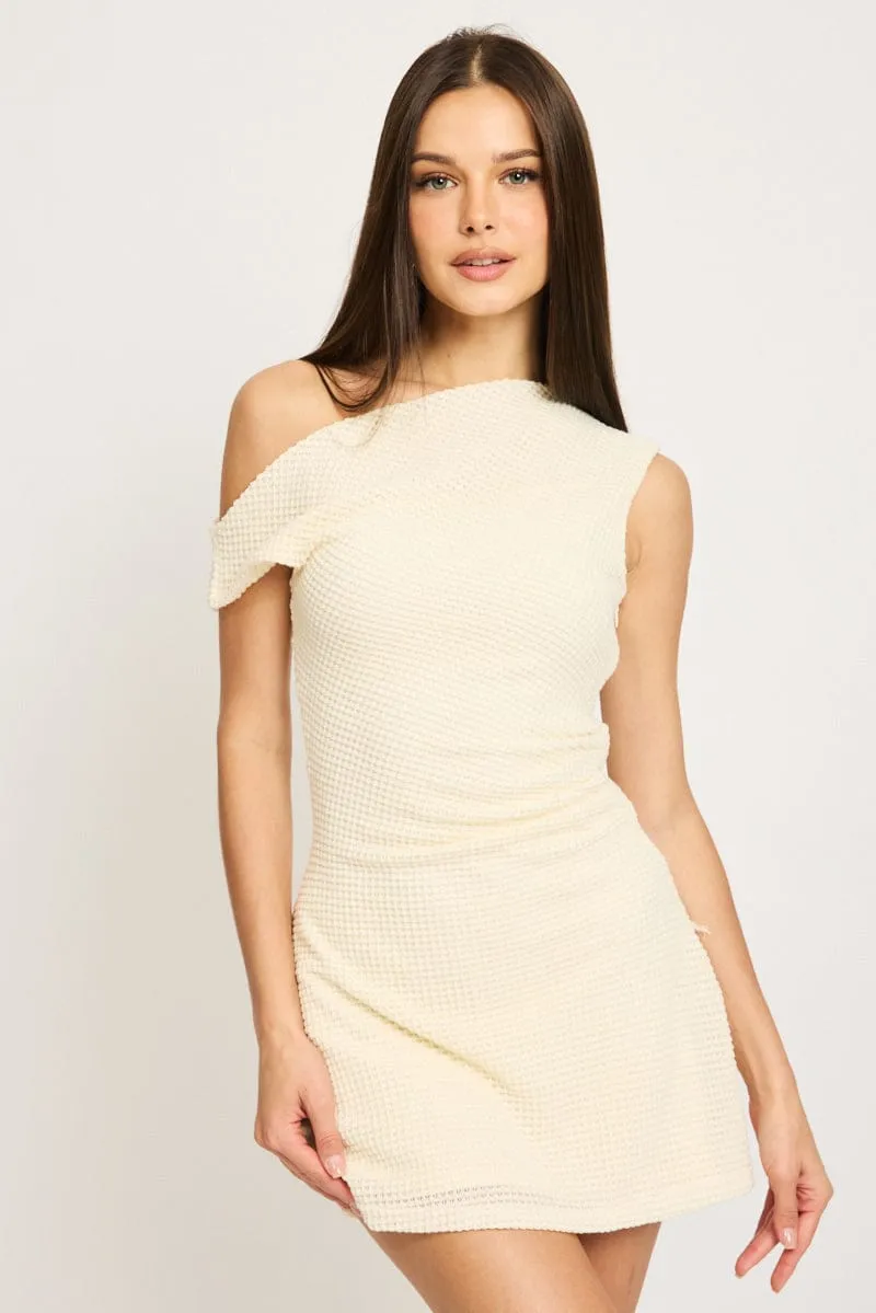 White Off Shoulder Dress Mini sold by Ally Fashion