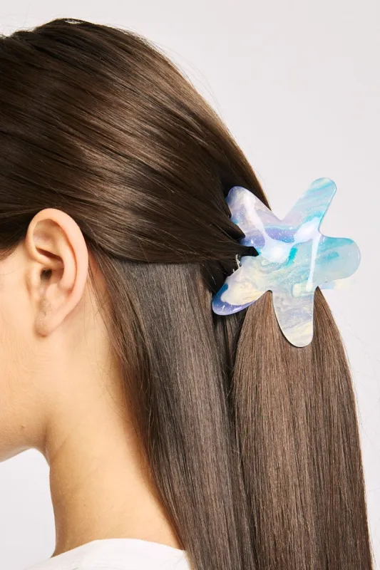 Blue Starfish Claw Clip sold by Ally Fashion