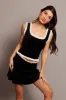 Black Skater Skirt Mini Velvet sold by Ally Fashion
