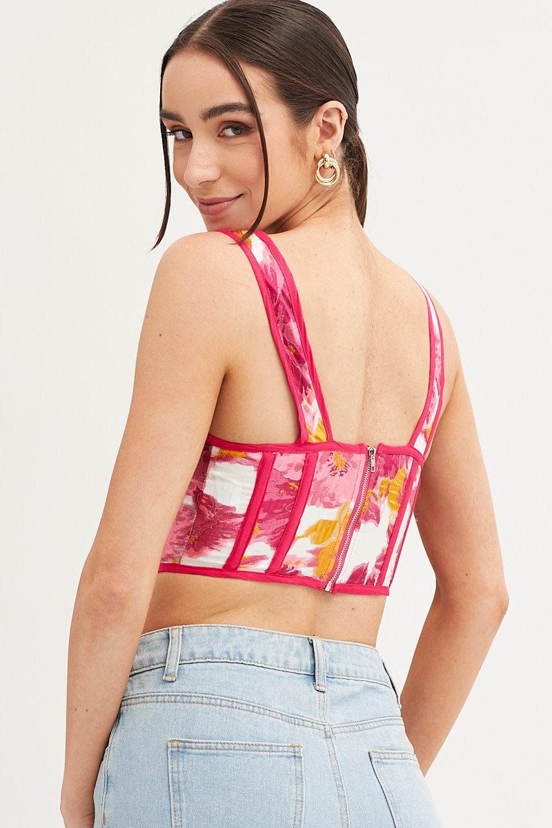 Print Corset Top Sleeveless Square Neck sold by Ally Fashion product image thumbnail 5