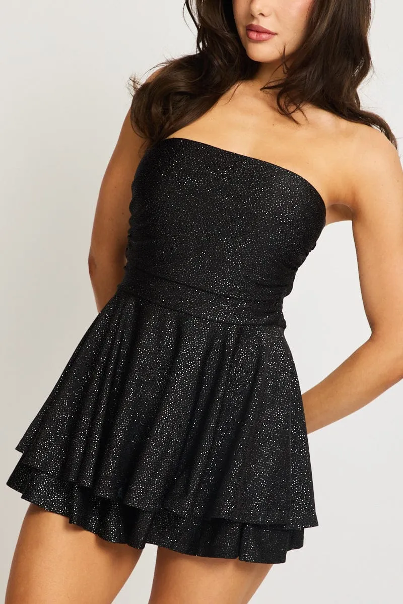 Black Playsuit Strapless sold by Ally Fashion product image thumbnail 3