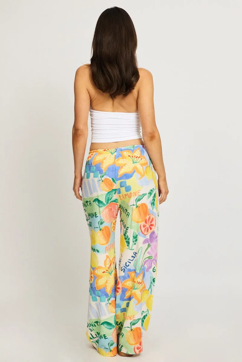 Multi Abstract Wide Leg Pants Elasticated Waist sold by Ally Fashion product image thumbnail 5