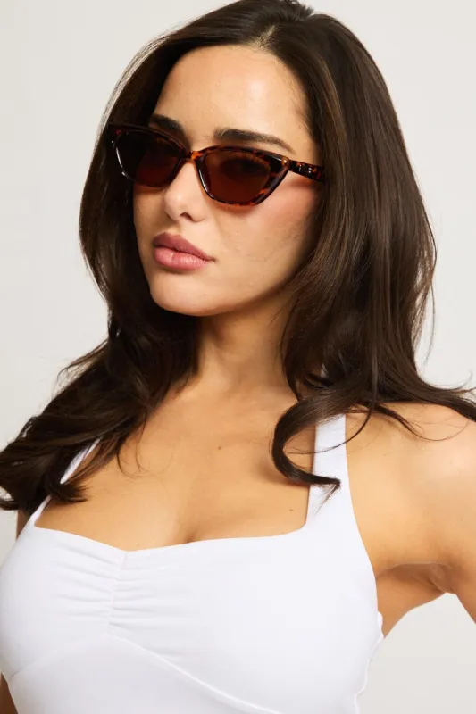 Brown Animal Print Cat Eye Sunglasses sold by Ally Fashion