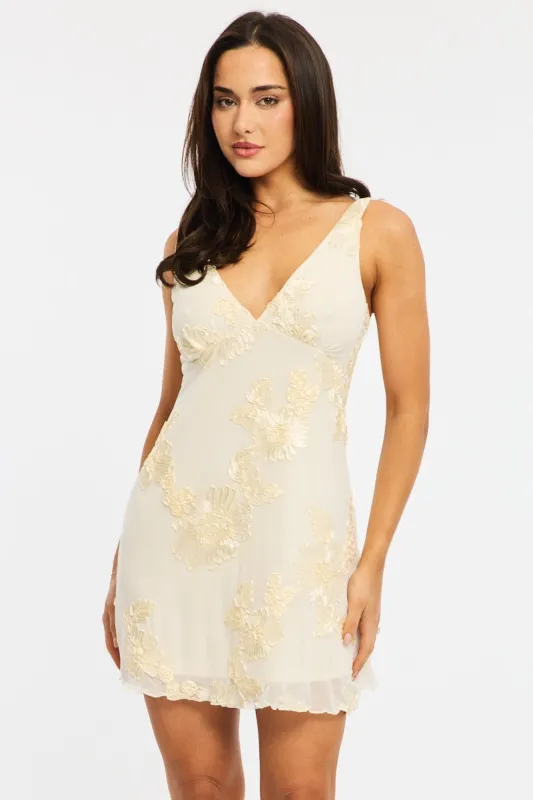 White A Line Mini Dress Sleeveless sold by Ally Fashion