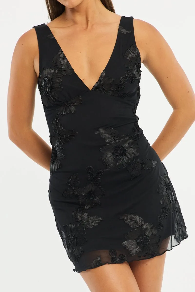 Black A Line Mini Dress Sleeveless sold by Ally Fashion product image thumbnail 5