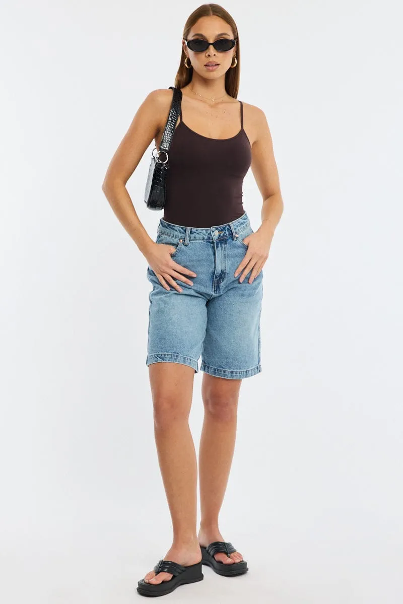 Brown Singlet Top Seamless sold by Ally Fashion product image thumbnail 2