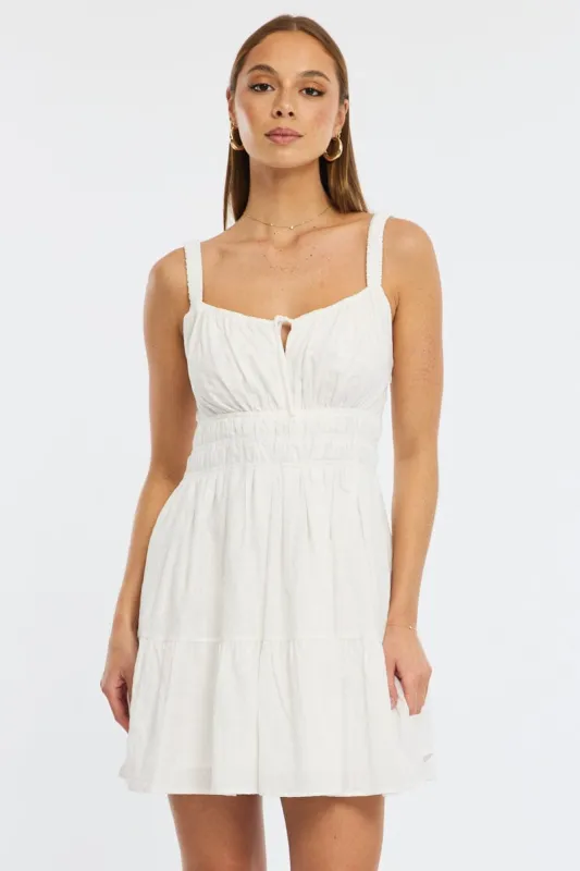 White Fit And Flare Dress Mini sold by Ally Fashion