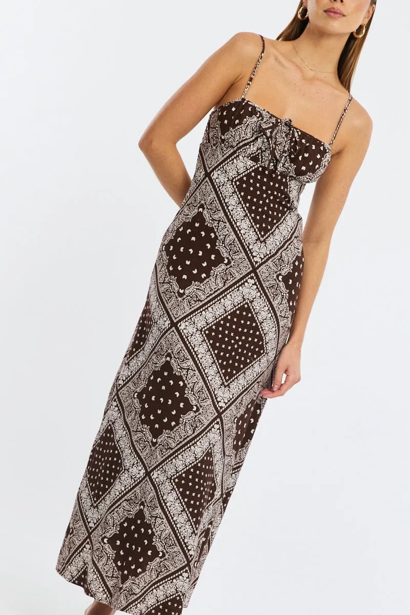 Brown Boho Midi Dress Strappy sold by Ally Fashion product image thumbnail 5