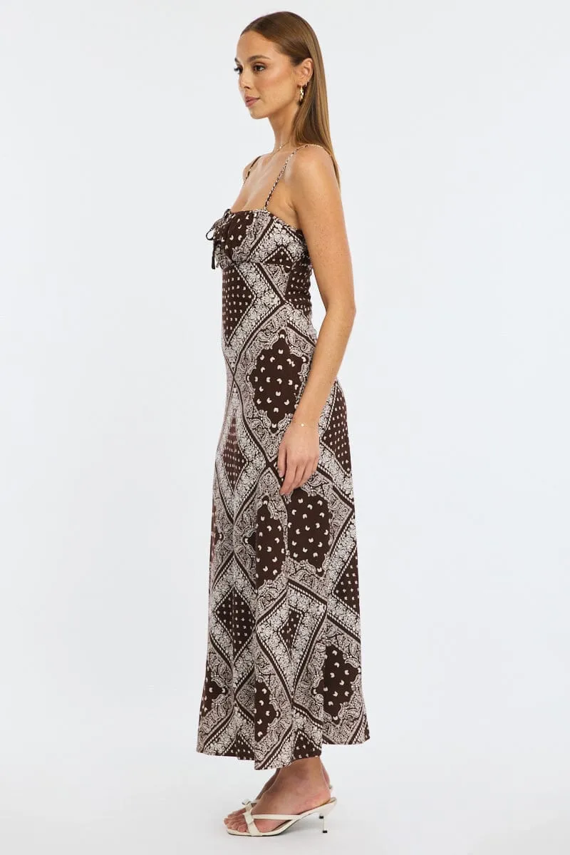 Brown Boho Midi Dress Strappy sold by Ally Fashion product image thumbnail 3