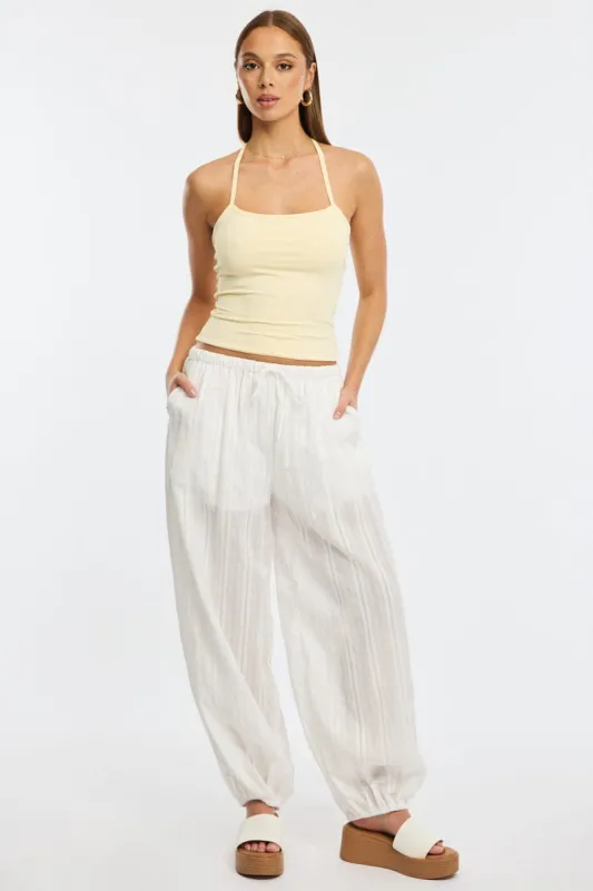 White Baggy Sarouel Pants sold by Ally Fashion