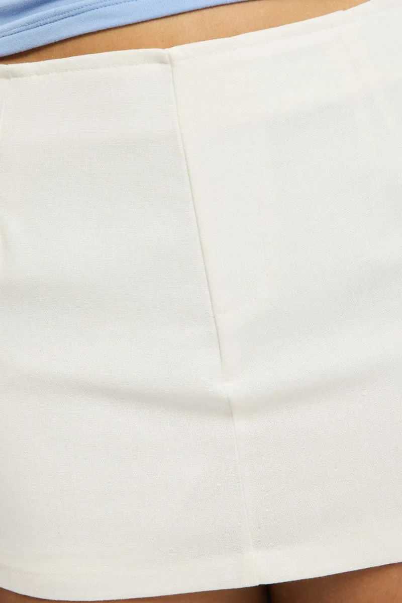 White Skort High Rise sold by Ally Fashion product image thumbnail 5