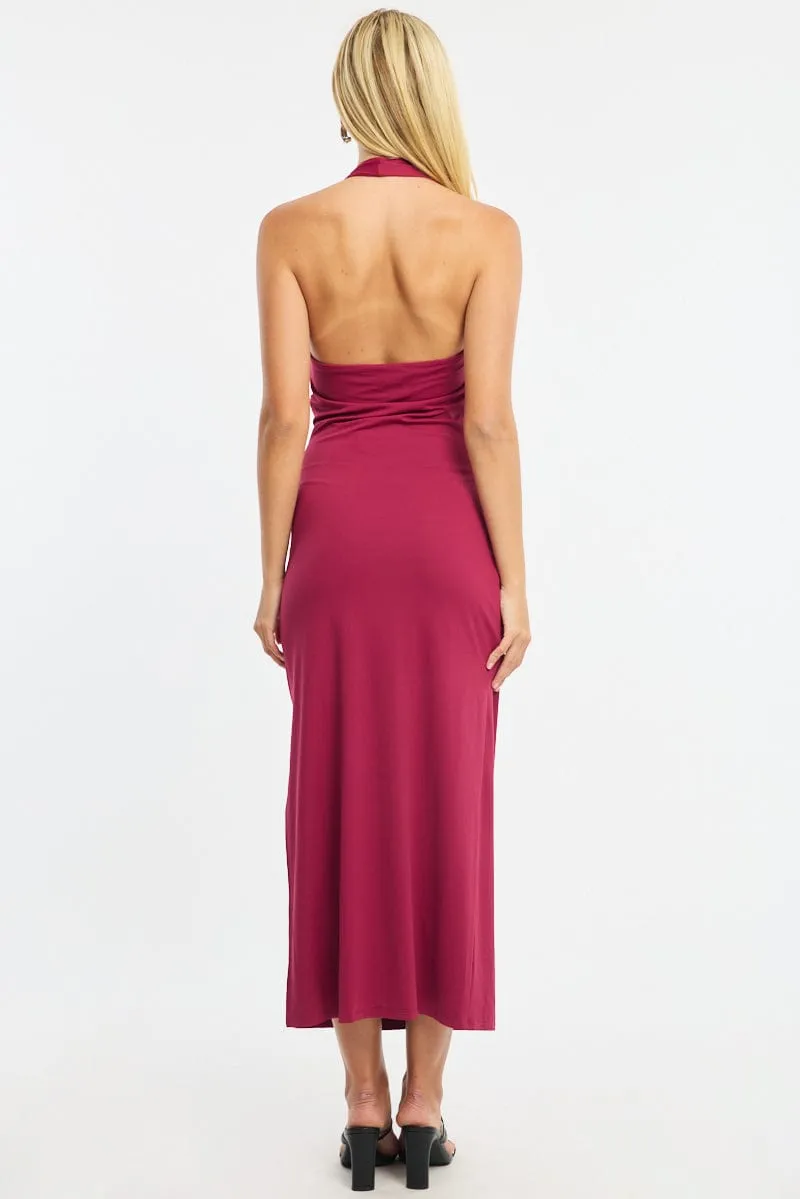 Red Bodycon Dress Halter Neck sold by Ally Fashion product image thumbnail 4