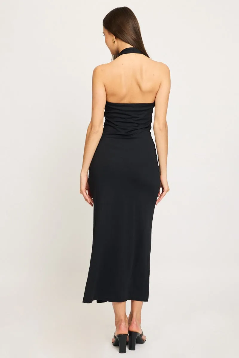 Black Bodycon Dress Halter Neck sold by Ally Fashion product image thumbnail 4