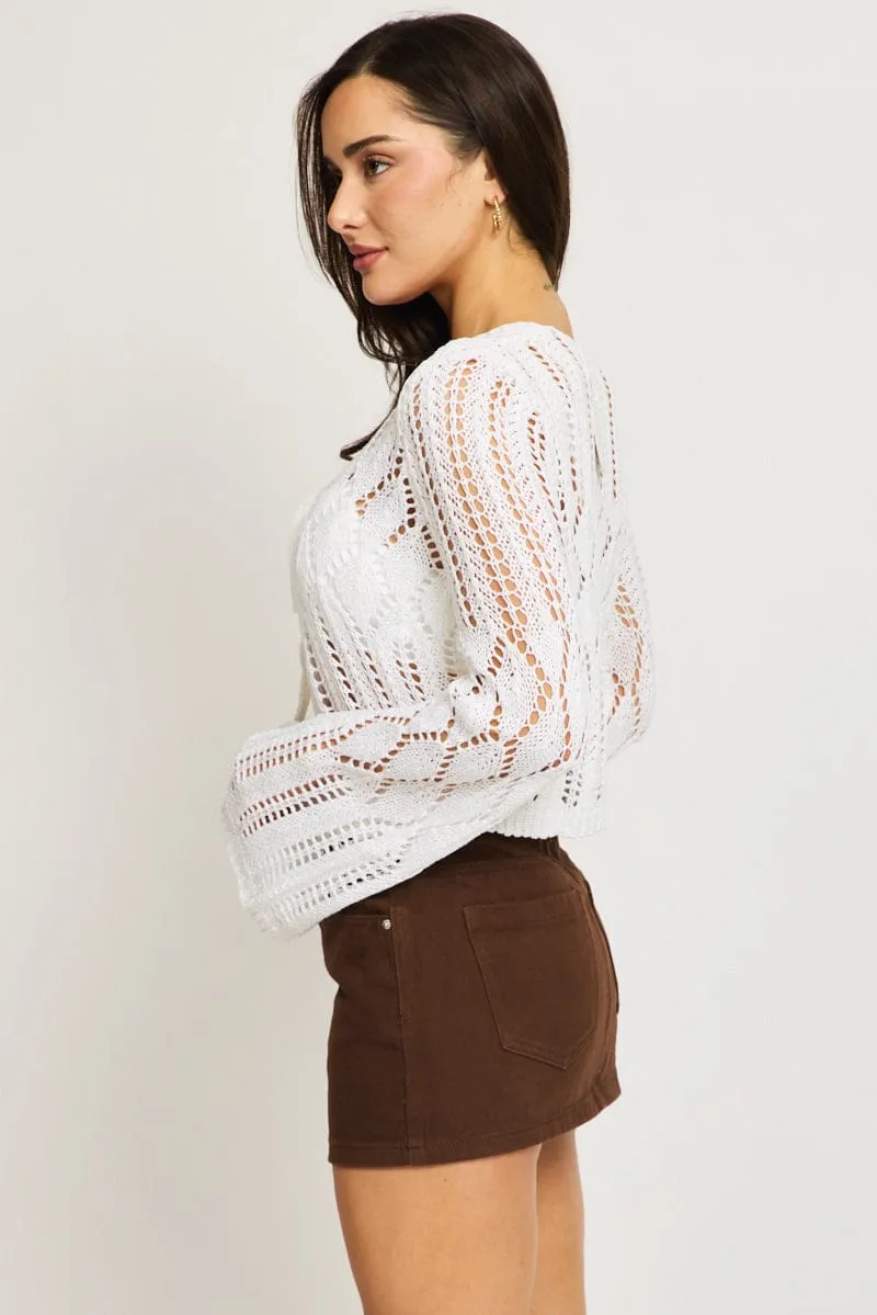 Brown Mini Skirt Mid Rise Regular Fit sold by Ally Fashion product image thumbnail 4