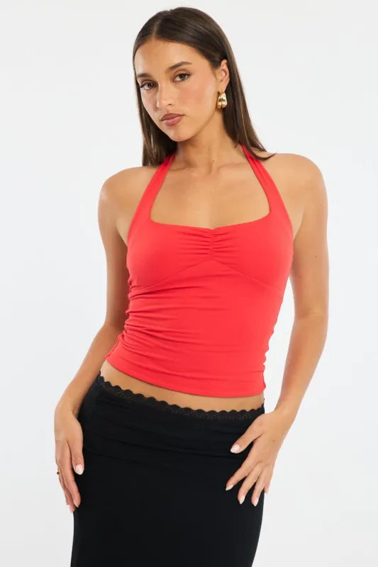 Red Halter Top sold by Ally Fashion