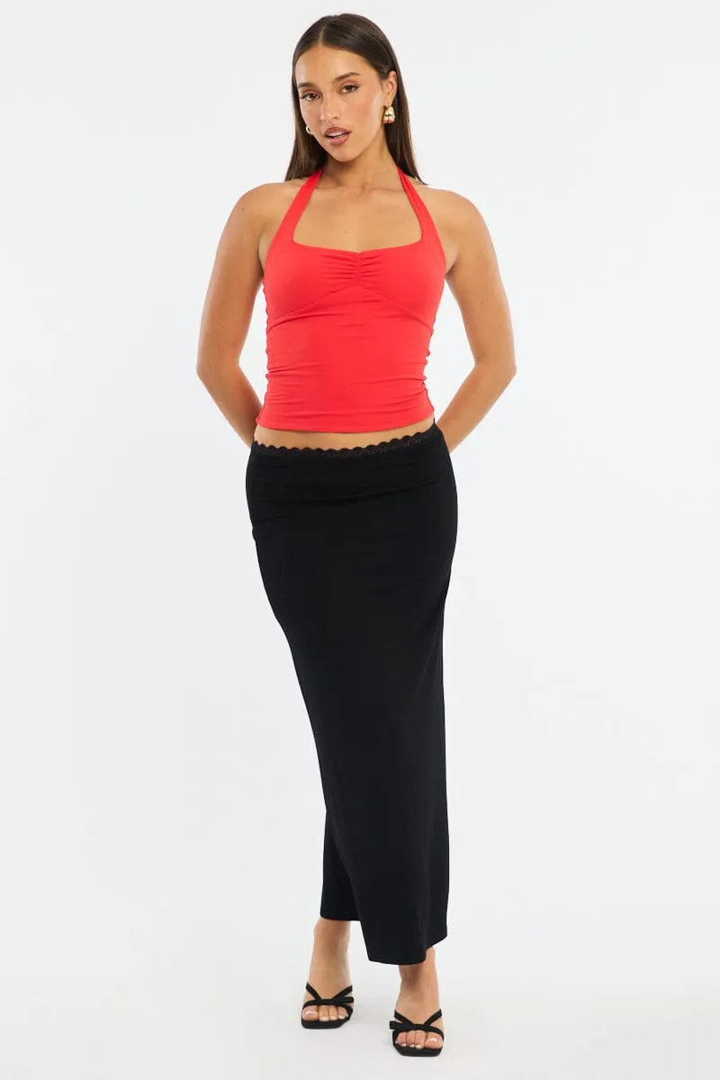 Red Halter Top sold by Ally Fashion product image thumbnail 2
