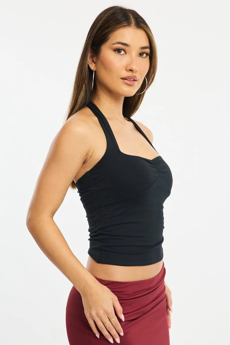 Black Halter Top sold by Ally Fashion product image thumbnail 3