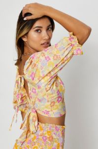Print Crop Top Short Sleeve sold by Ally Fashion