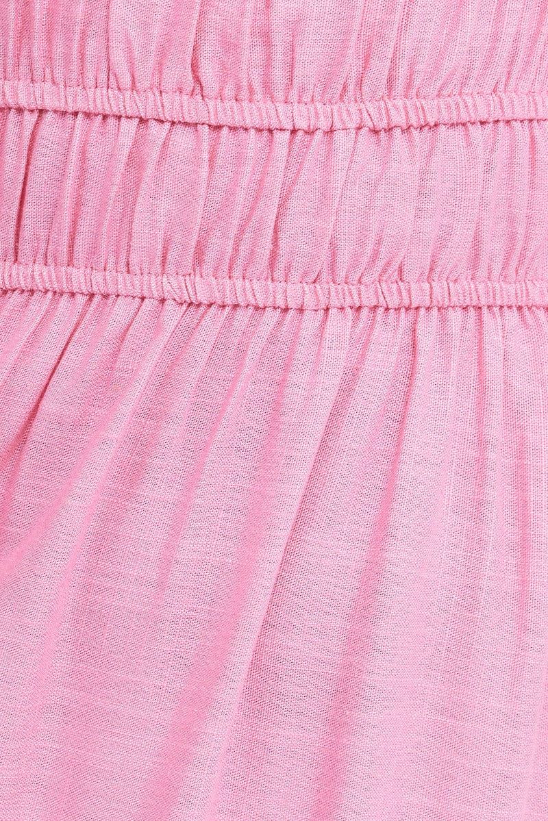 Pink Maxi Dress Sleeveless Linen Blend sold by Ally Fashion product image thumbnail 6