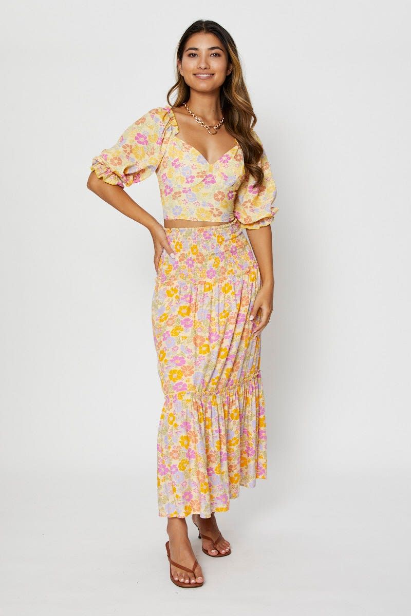 Print Crop Top Short Sleeve sold by Ally Fashion product image thumbnail 3