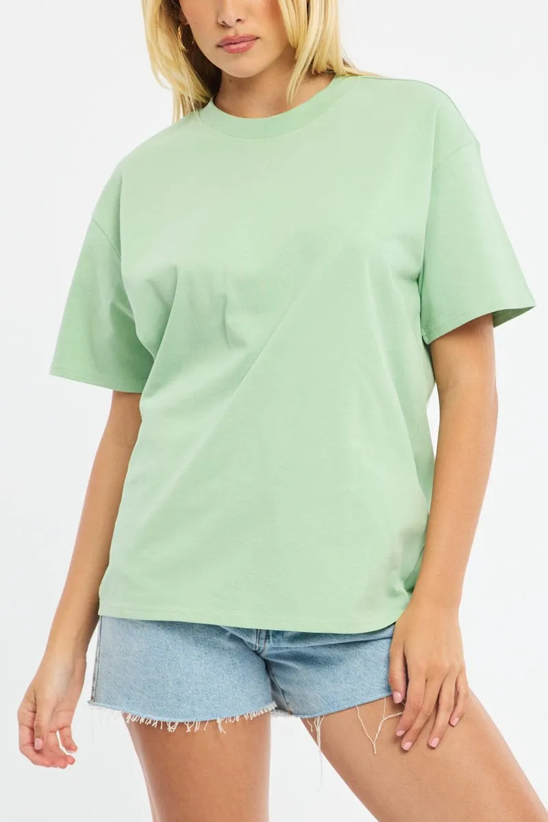 Green Oversized Tee Short Sleeve sold by Ally Fashion product image thumbnail 5