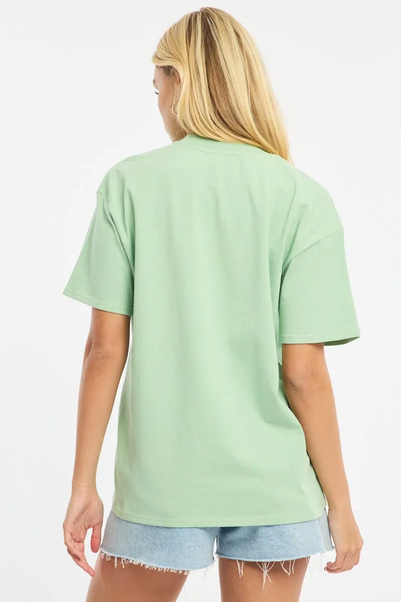 Green Oversized Tee Short Sleeve sold by Ally Fashion product image thumbnail 4