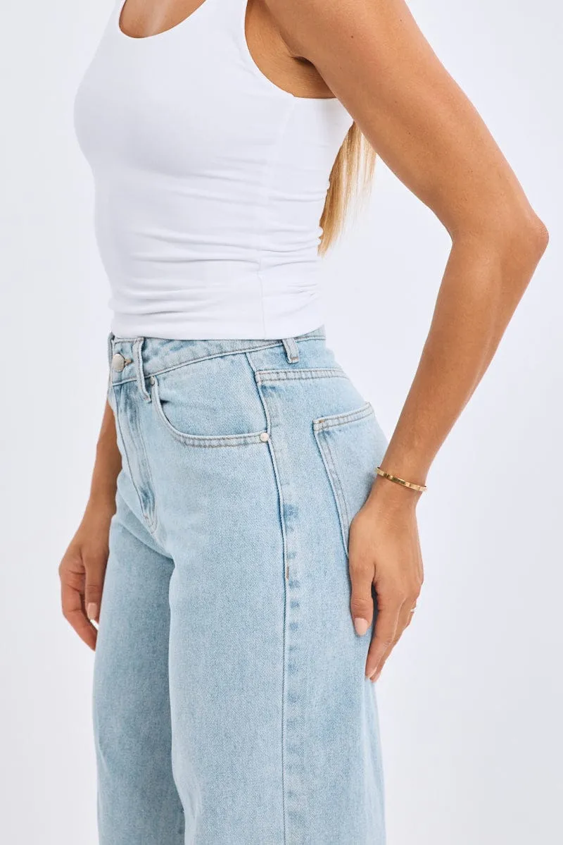 White Supersoft Top U Neck Sleeveless sold by Ally Fashion product image thumbnail 3