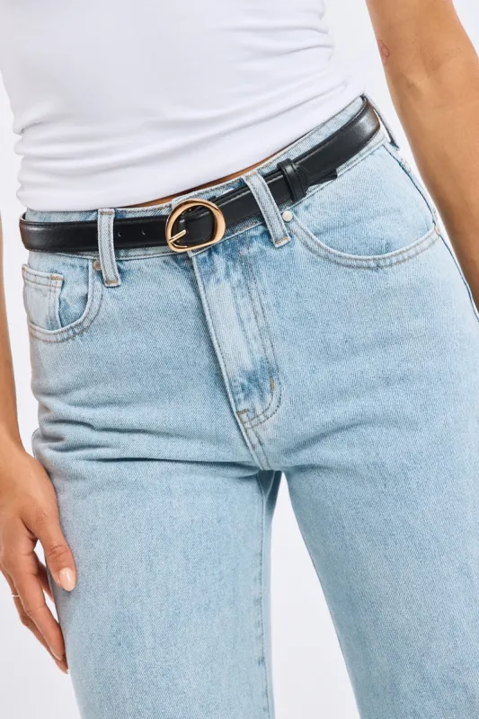 Black Buckled Belt sold by Ally Fashion