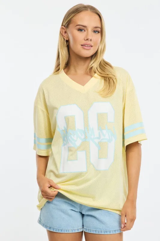 Yellow Sport Tee Short Sleeve sold by Ally Fashion