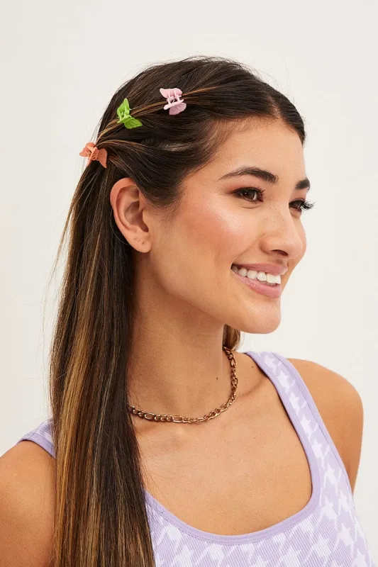 Multi 9 Pack Mini Butterfly Hair Claw Clip sold by Ally Fashion