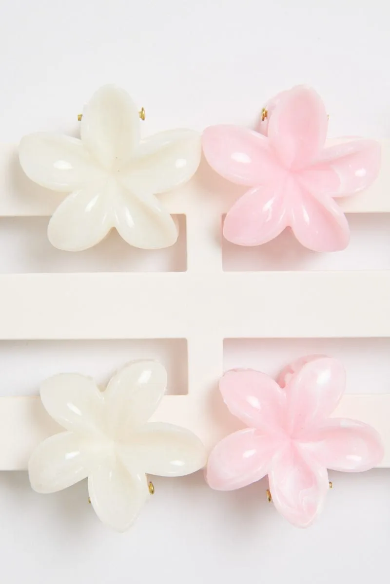 Multi 4 Pack Flower Claw Clips sold by Ally Fashion product image thumbnail 2