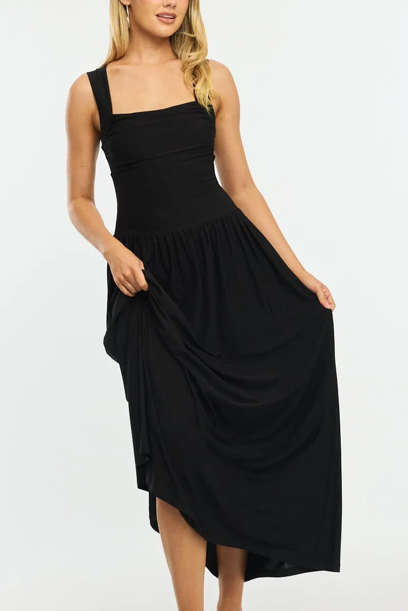 Black Maxi Dress Square Neck sold by Ally Fashion product image thumbnail 5