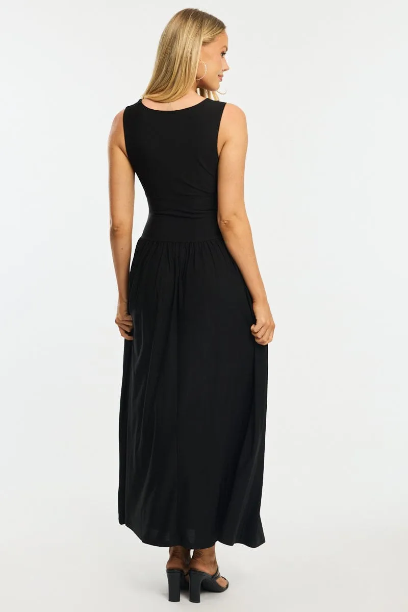 Black Maxi Dress Square Neck sold by Ally Fashion product image thumbnail 4