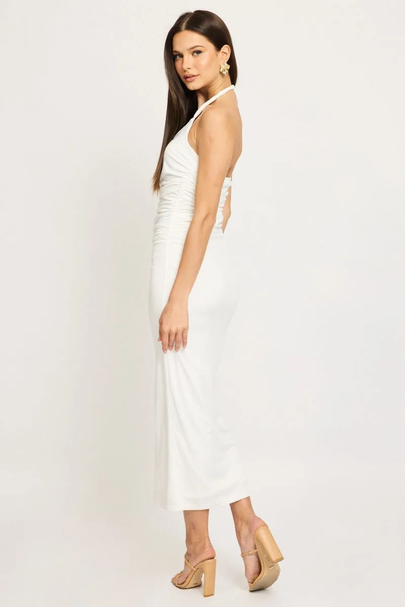 White Bodycon Dress Halter Neck sold by Ally Fashion product image thumbnail 4
